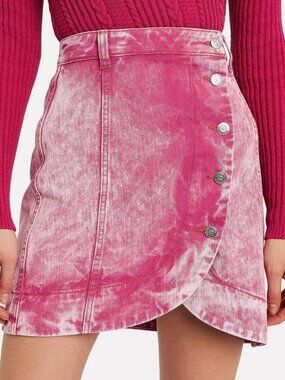 Ganni Intermix Washed Demin Skirt.  SZ 40